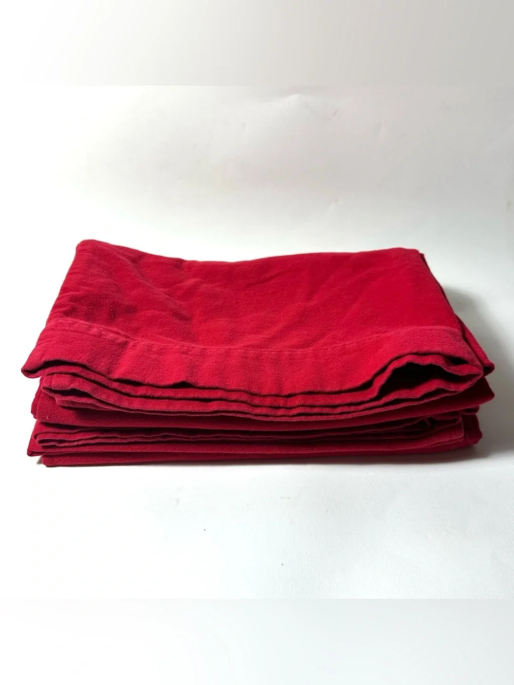 Vintage LL Bean Flannel Pillowcases Set Of 2 Red Germany Czech 71341